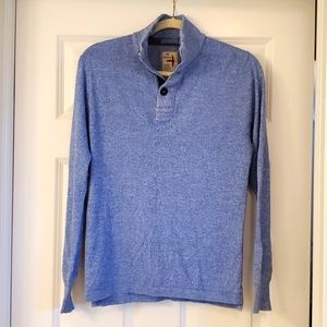 Blue high collar sweater